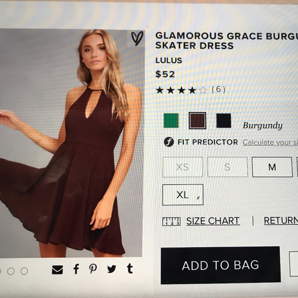 Lulus burgundy dress